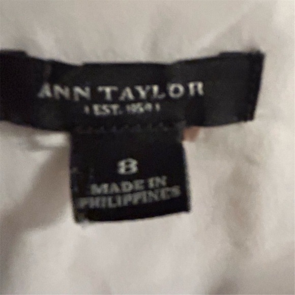 Ann Taylor Women's Floral Sleeveless Shift Dress Size 8 white black yellow - Picture 5 of 9